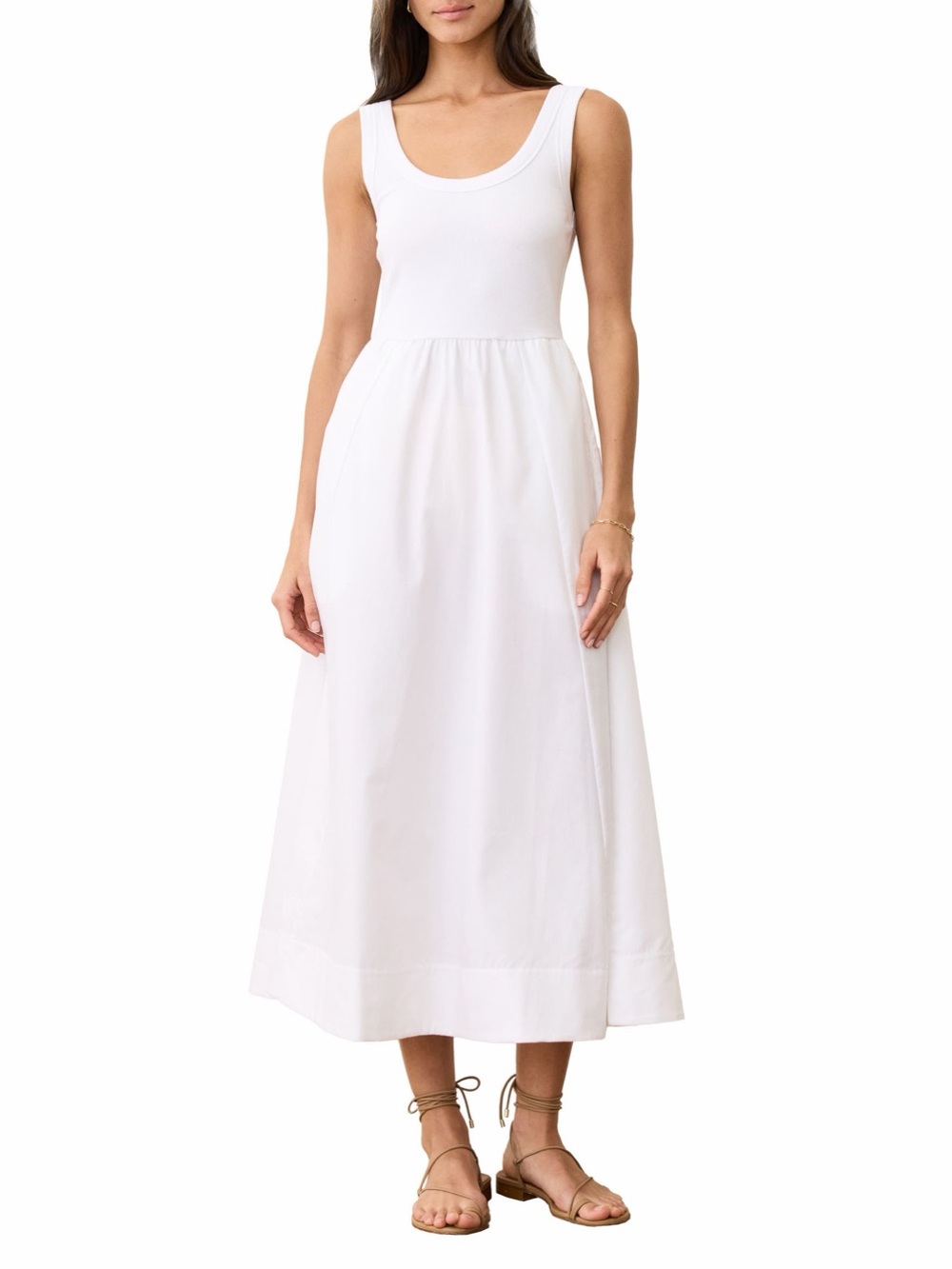 Marine Layer Lexi Rib Poplin Midi Dress